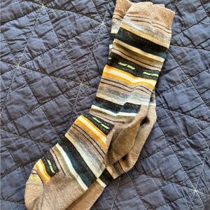 Smartwool Men's Striped Socks - Brown, Black, Yellow